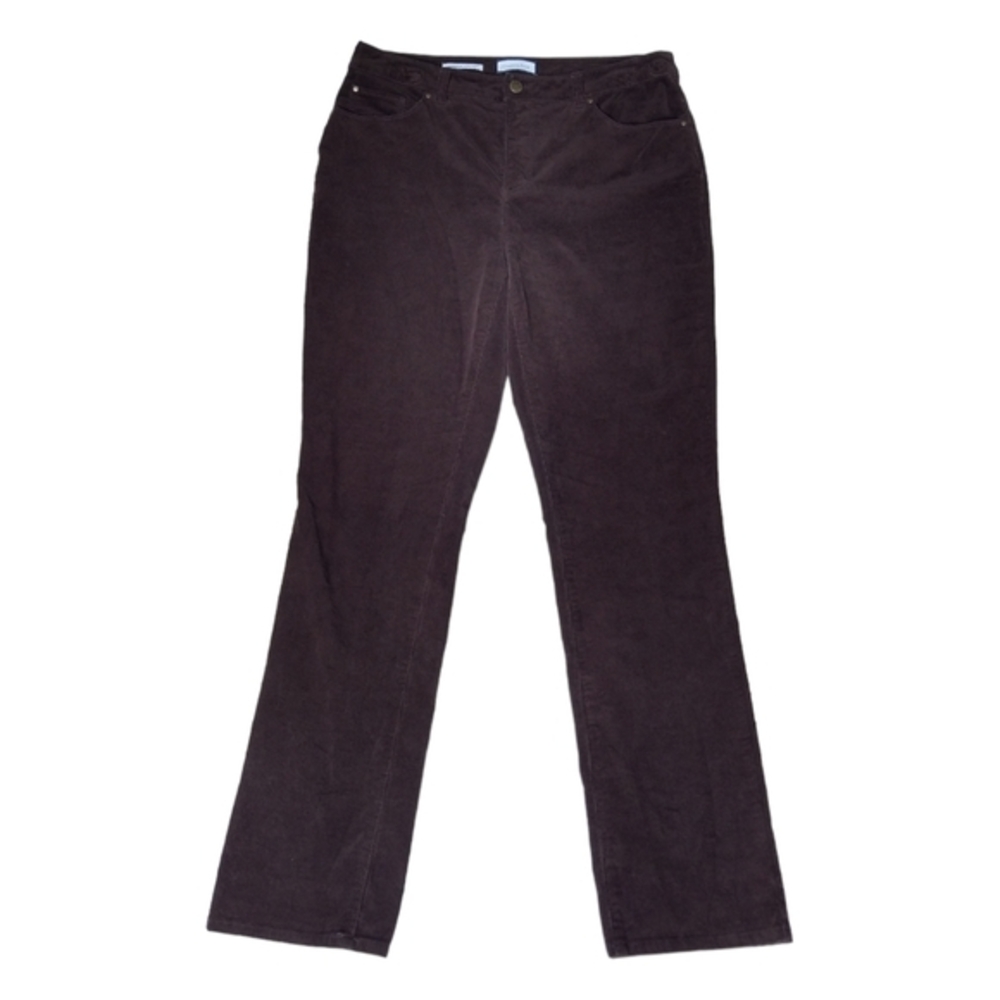Charter Club women's pants Stretch Soft Corduroy Flat Front Pockets SZ 10